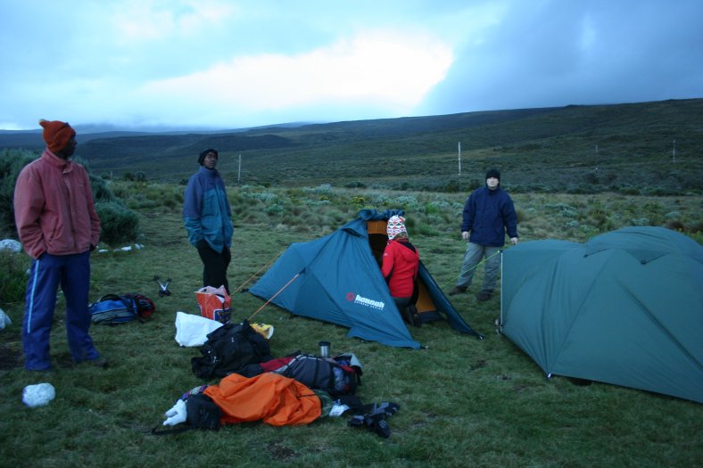 První tábořiště 3000 m.n.m.